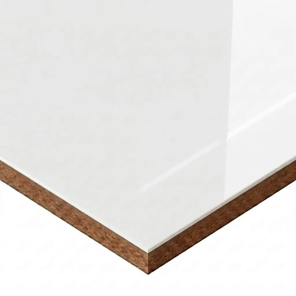 MDF MEL AGT ALTO BRILLO BLANCO (601) 1.22X2.80X18MM		