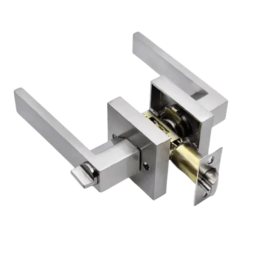 CERRADURA BARI D/PALANCA BRUSHED BAÑO