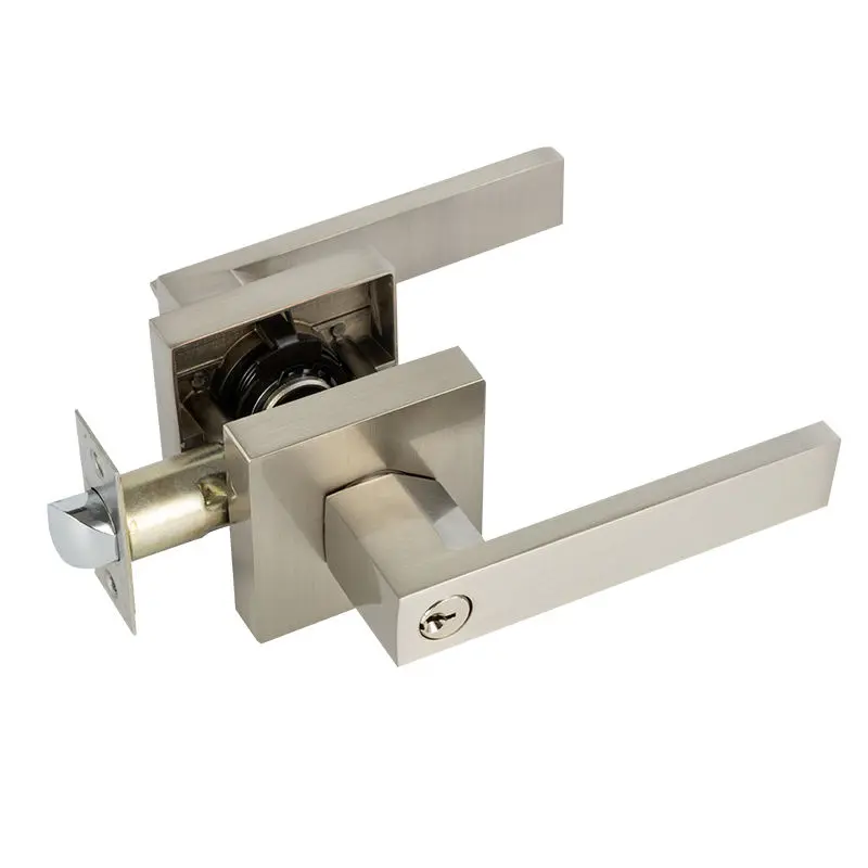 CERRADURA BARI D/PALANCA BRUSHED HAB. 	 