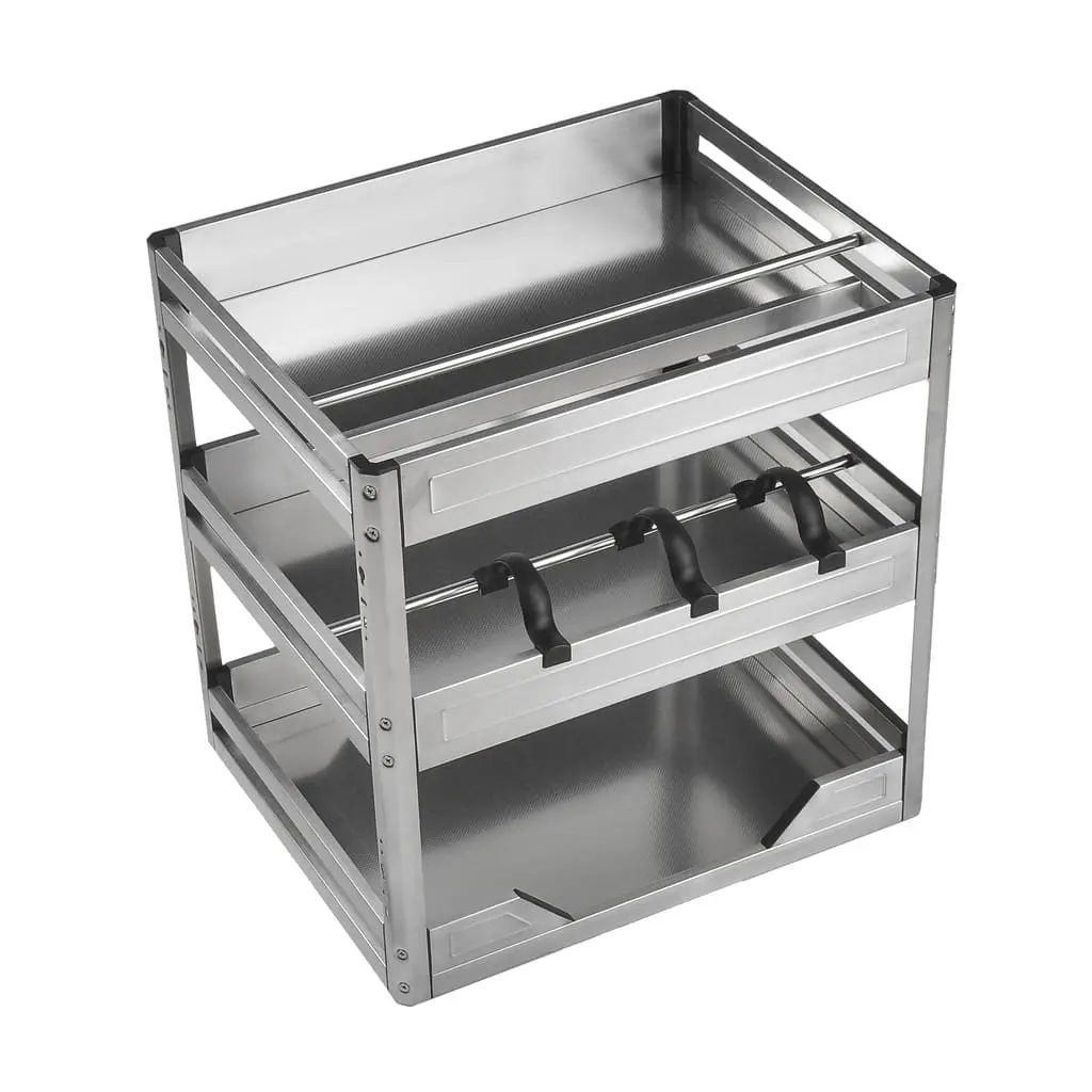 CONDIMENTERO BARI ORGANIZADOR DE ACERO INOX 40 CM
