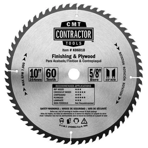 DISCO CMT ALTERNO 10  X 5/8 X 60 Z K