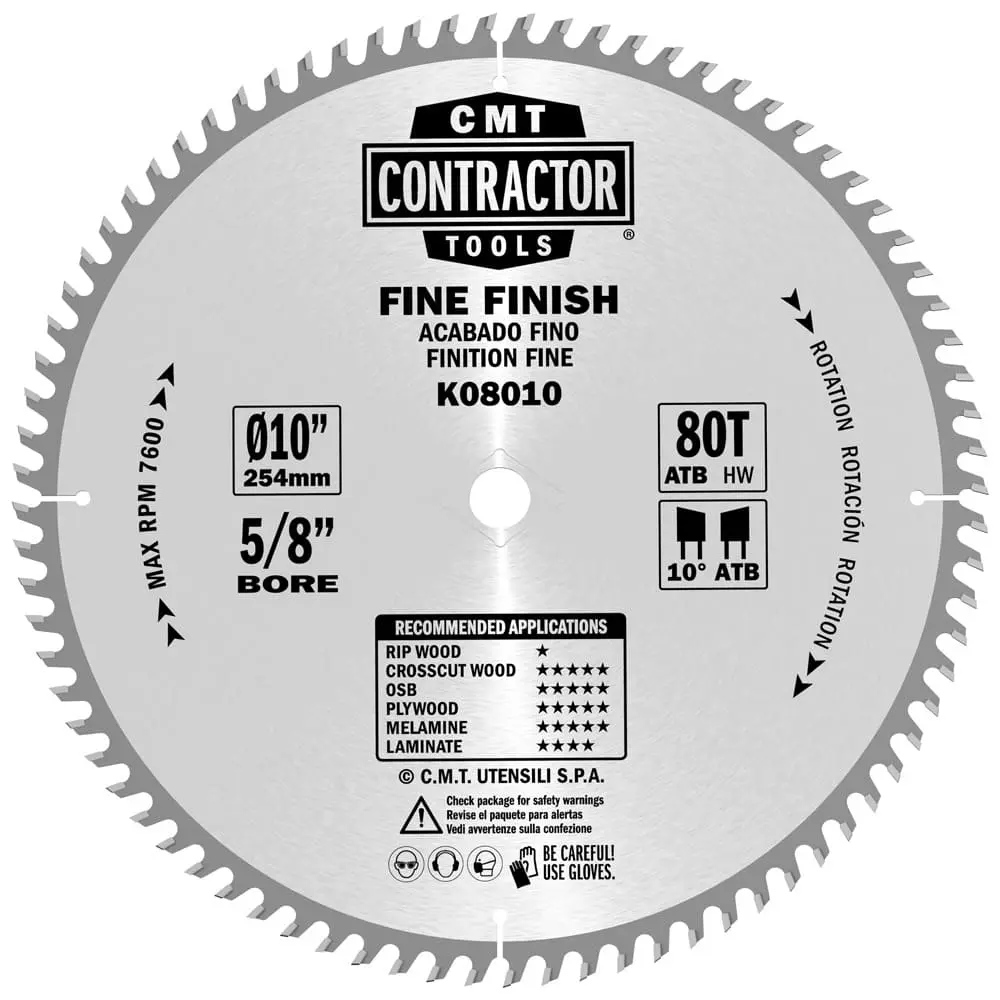 DISCO CMT ALTERNO 10 X 5/8 X 80 Z K