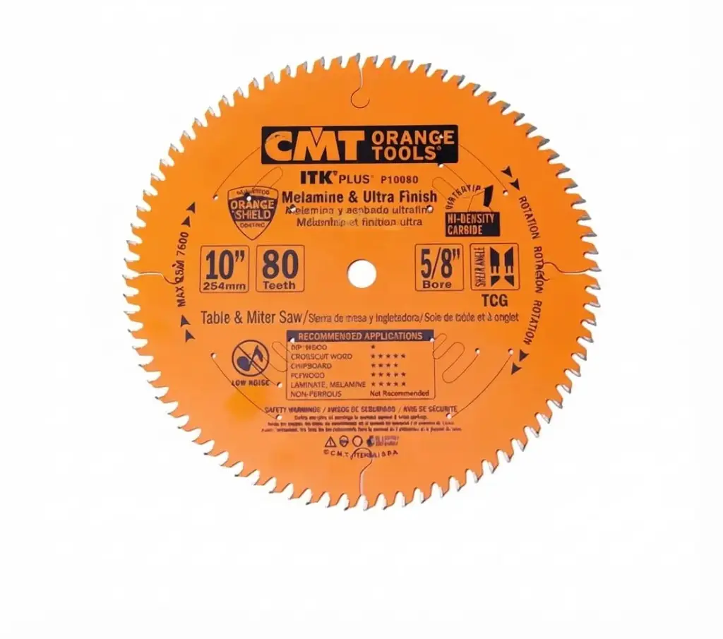 DISCO CMT P/MELAMINA ULTRA FINO 10X5/8X80Z