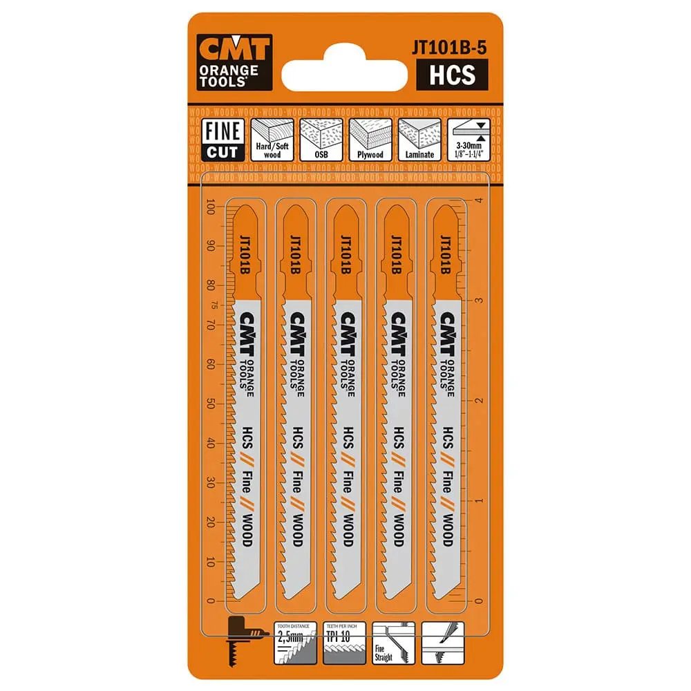 HOJA CMT P/CALADORA RECTO/FINO JT101B-5-PACK