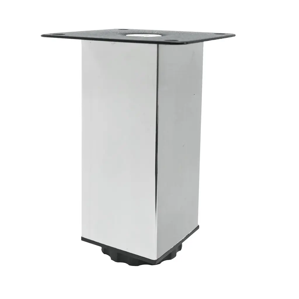 PATA BARI PARA MUEBLE DE ACERO CROMADO CUADRADA 5CM