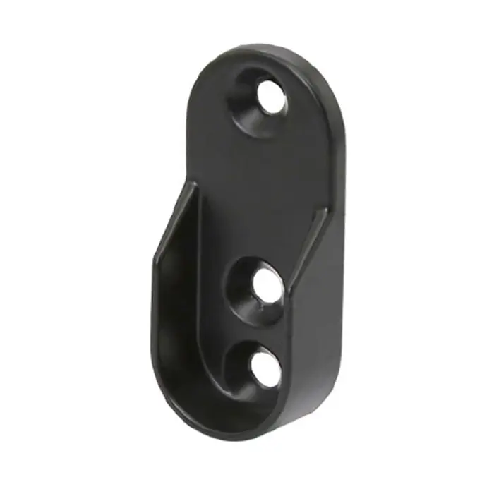 SOPORTE BARI LATERAL P/TUBO D CLOSET OVALADO NEGRO 