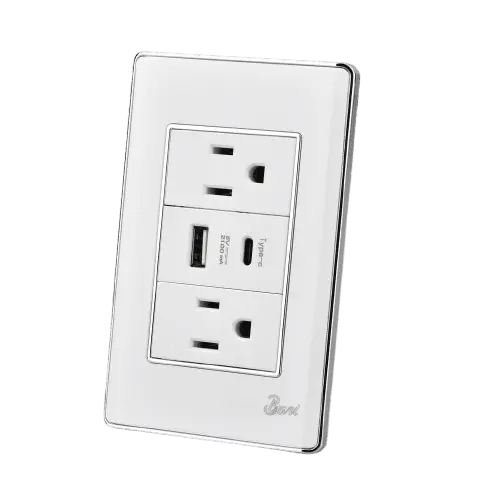 TOMA BARI CORRIENTE DOBLE USB SERIE LUSSO		