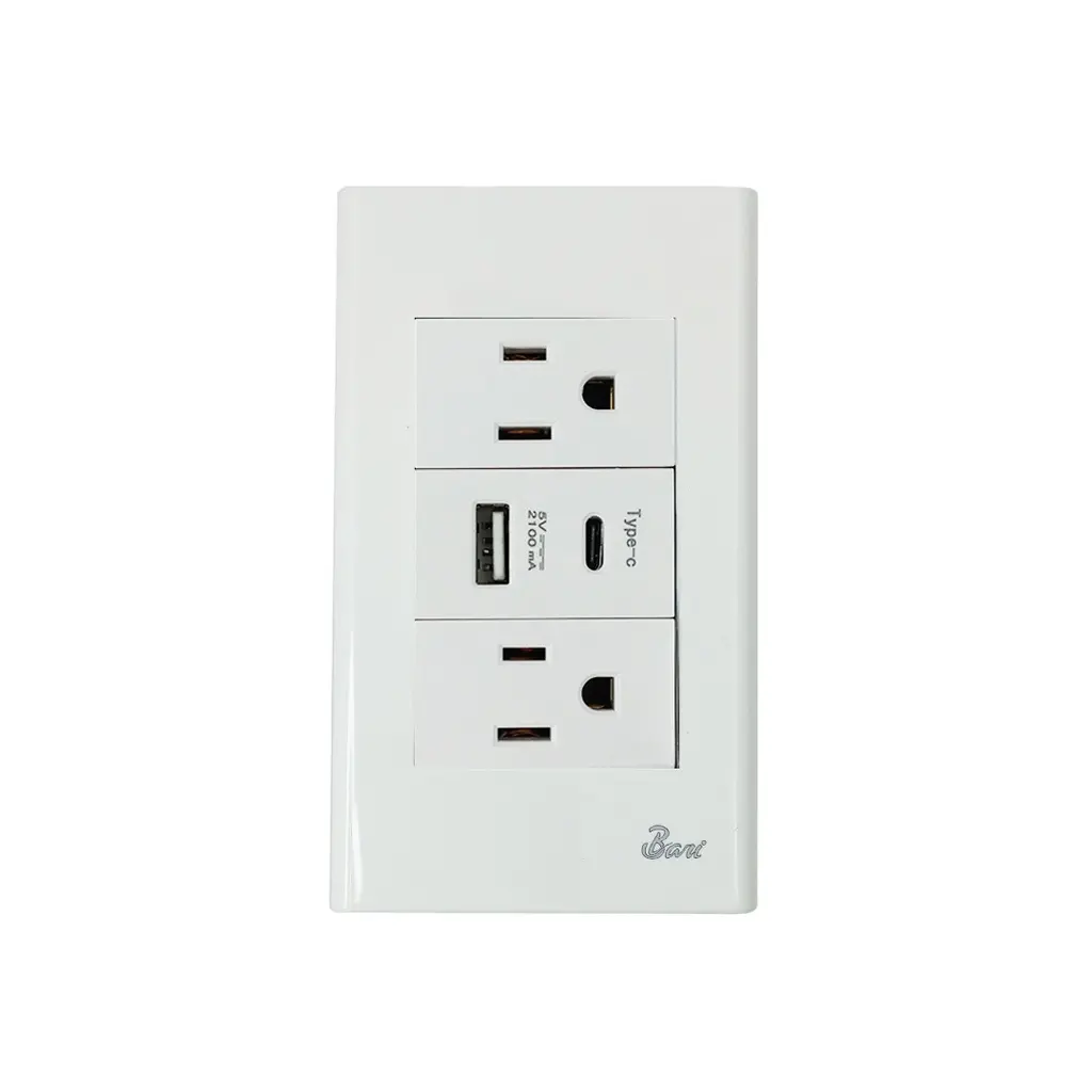 TOMA CORRIENTE BARI USB TIPO C S/SEMPLICE