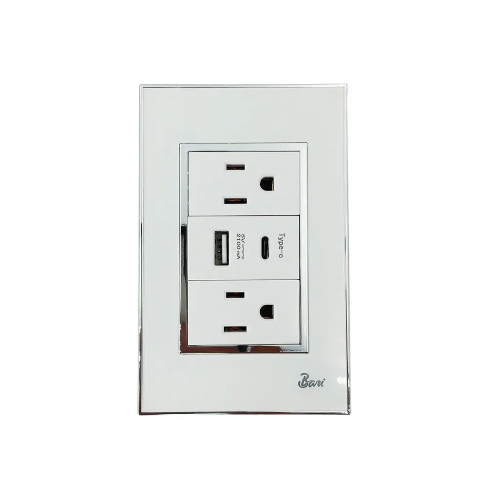 TOMACORRIENTE BARI USB S/BIANCO