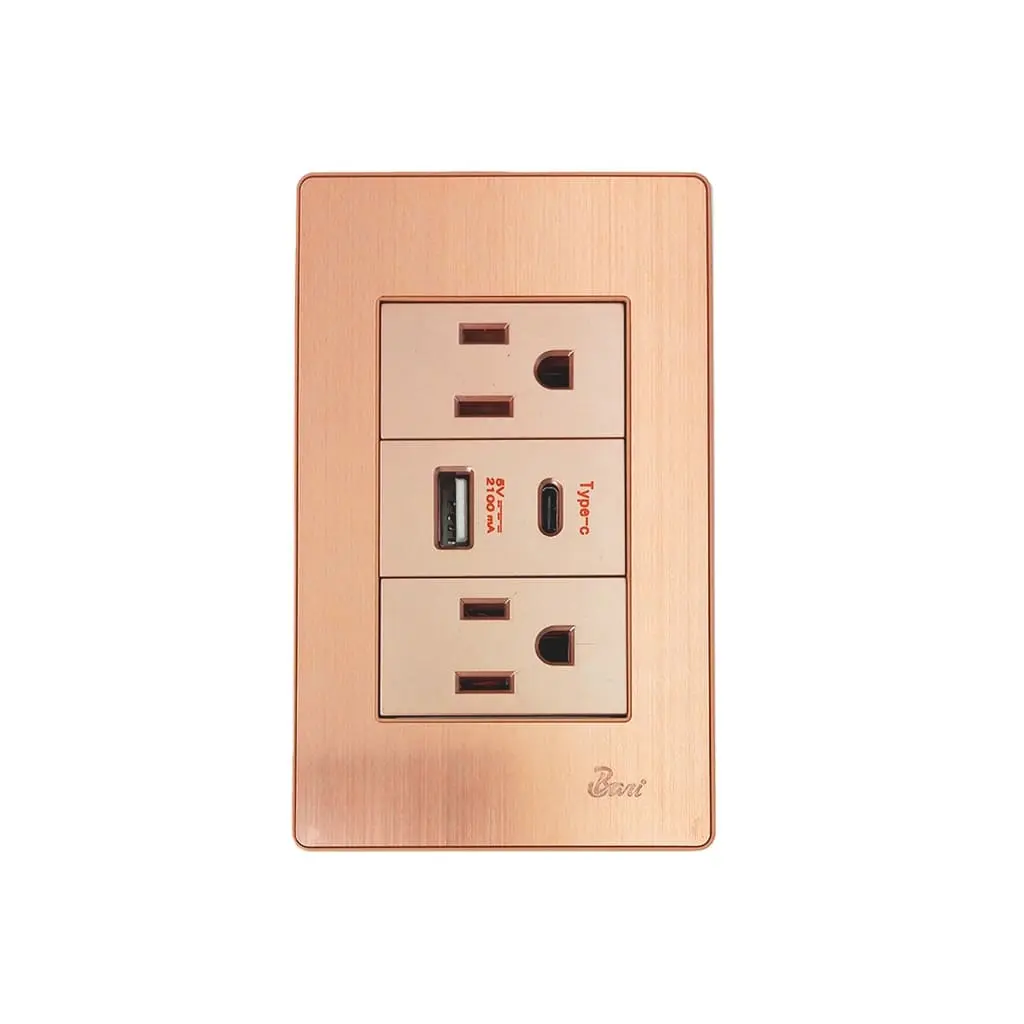 TOMACORRIENTE BARI USB TIPO C S/OTTONE