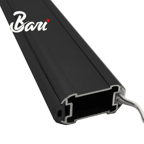 TUBO BARI OVALADO P/CLOSET NEGRO C/ LUZ LED 