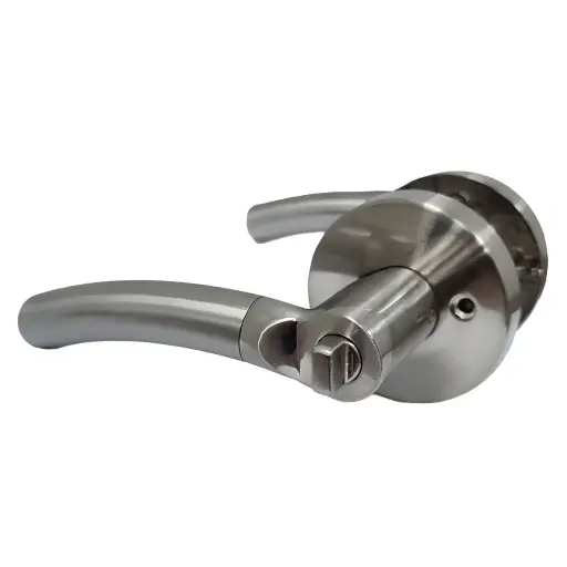[2000057933] CERRADURA BARI D/PALANCA REDONDA BRUSHED HAB.		