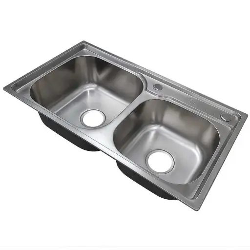 [2000056819] FREGADERO BARI 2 TINA AC/INOX 78X43X22CM 		