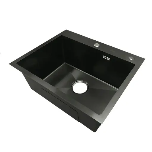 [3000009377] FREGADERO BARI UNA TINA AC/INOX NEG SOBRE TOPE 55X45X22	