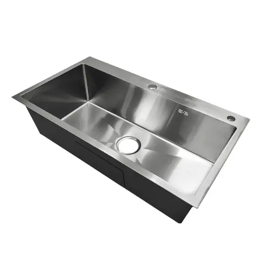 [2000057745] FREGADERO BARI UNA TINA ACERO INOXIDABLE SOBRE TOPE 82X45X22	
