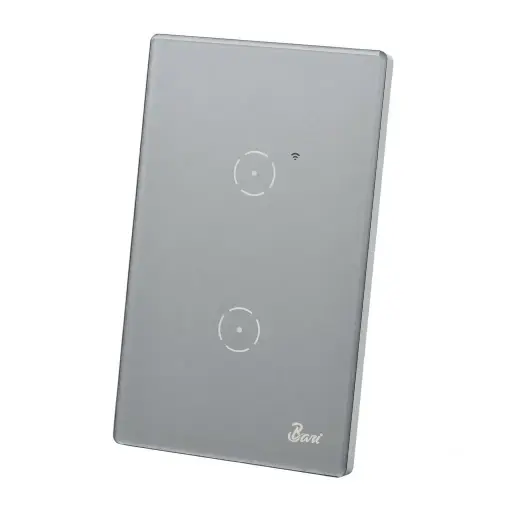 [2000065510] INTERRUPTOR BARI SMART DOBLE SERIE GRIGIO	