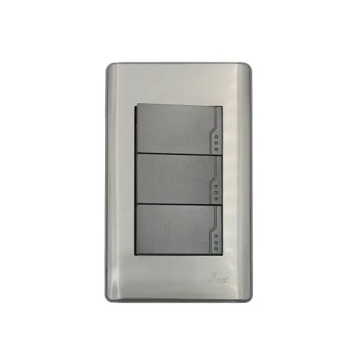 [2000061640] INTERRUPTOR BARI TRIPLE SERIE METALLO