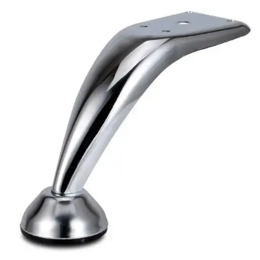 [2000060023] PATA BARI P/MUEBLE CROMADO CURVA 12CM 