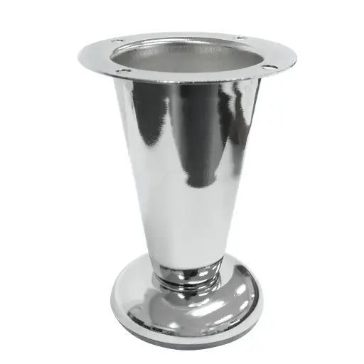 [2000067023] PATA BARI PARA MUEBLE DE ACERO CROMADO CONICA 10CM