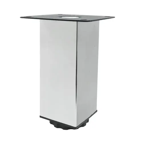 [2000067020] PATA BARI PARA MUEBLE DE ACERO CROMADO CUADRADA 5CM