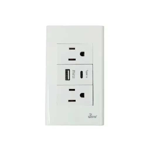 [2000060922] TOMA CORRIENTE BARI USB TIPO C S/SEMPLICE