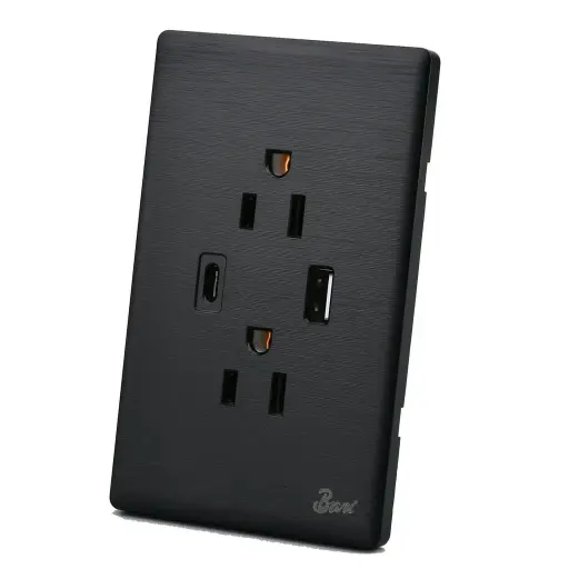 [2000065463] TOMACORRIENTE BARI DOBLE USB SERIE SOLLIEVO	