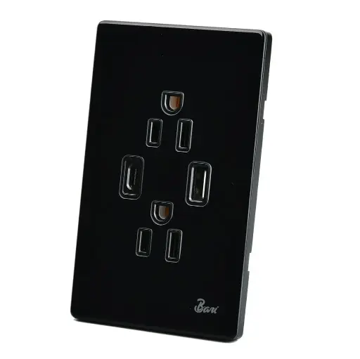 [2000065479] TOMACORRIENTE BARI DOBLE USB SERIE VUOTO	